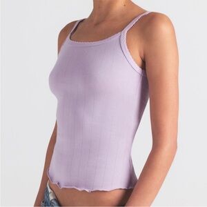 SKIMS Lavender Ribbed Tank Top
